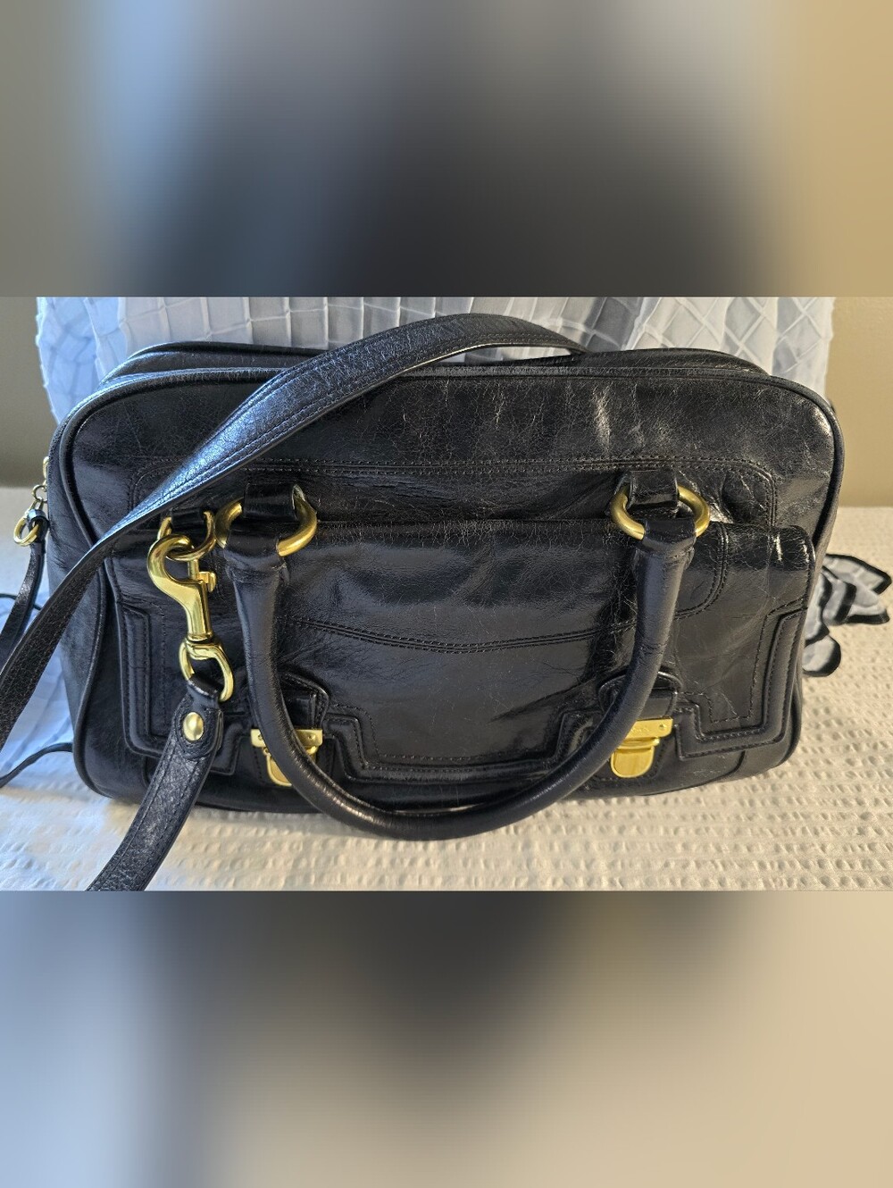 Coach Poppy Pushlock Satchel